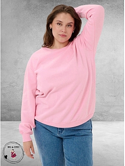 KAFFE CURVE Sweatshirt Malody Pink Frosting